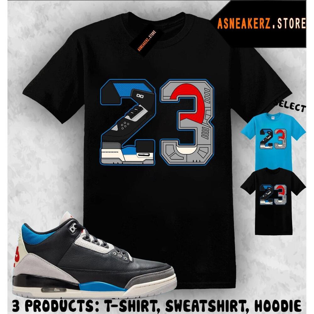 Tee Shirt Matching Aj 3 Og Rare Air Match Retro Number 23 T-Shirt